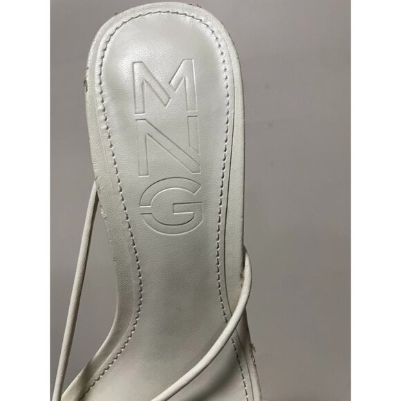 Mango MNG Strappy Kitten Heel Open Toe Y2K 90s Casual White Womens Size 7.5 - Picture 4 of 5